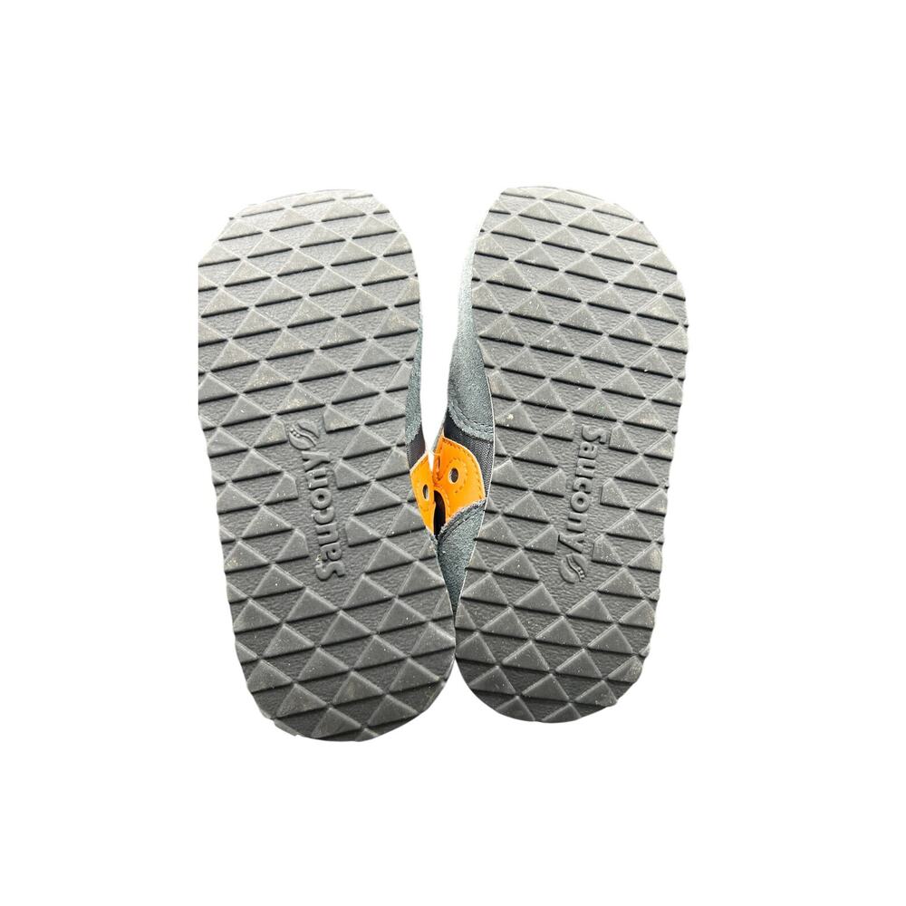 🧒Saucony Kids 9M Gray/Orange Sneakers Retro Runner Y2K Sportcore Comfort - Picture 6 of 8